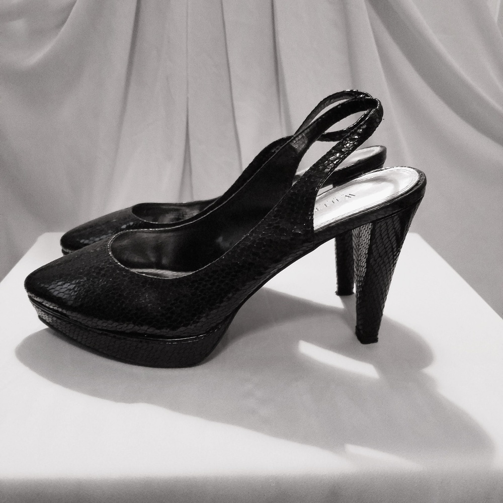 WHBM "Jack" Slingback 4" Platform Toe Heels - Picture 3 of 6